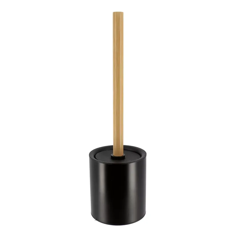 Scopino WC metallo Purebamboo Nero