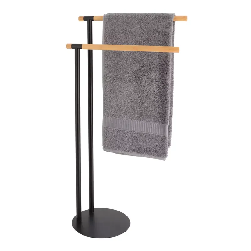 Porta asciugamani (H77cm) Bambù Nero