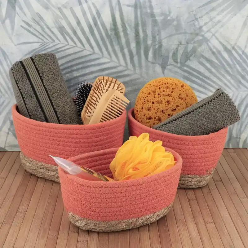 Set di 3 cesti portaoggetti (13 cm) Timeless Terracotta