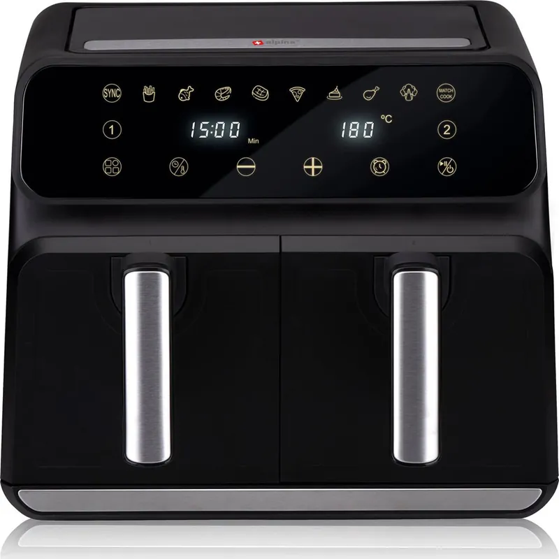 Double Air Fryer Friggitrice Aria Calda 8 L Display Digitale 1700W Sync Finish