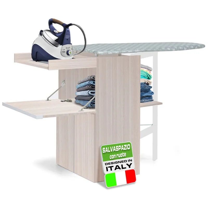 Mobile Asse da Stiro a Scomparsa Salvaspazio Richiudibile Olmo 55x38x90.5 cm