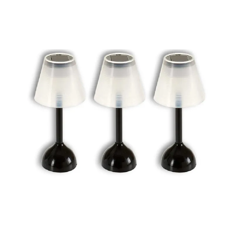 Lampada Solare da Esterno 3pz LED Design Moderno e Risparmio Energetico