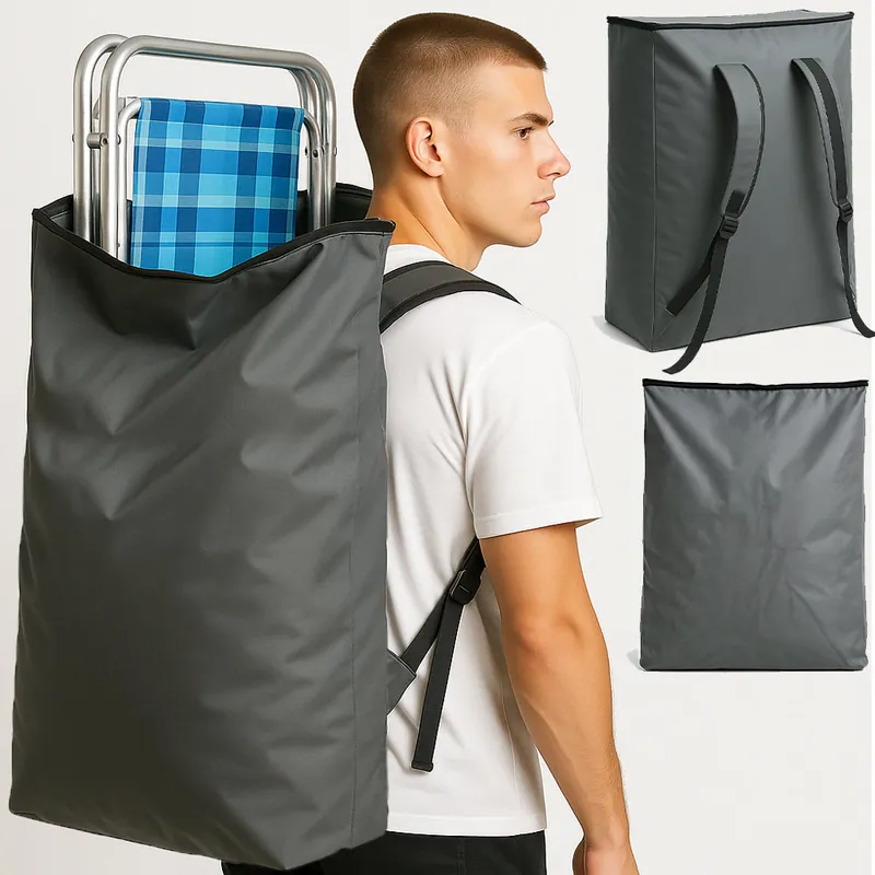 Borsa Sacca Zaino Beach Grigio Antracite Porta Spiaggina Portatutto Mate Camping