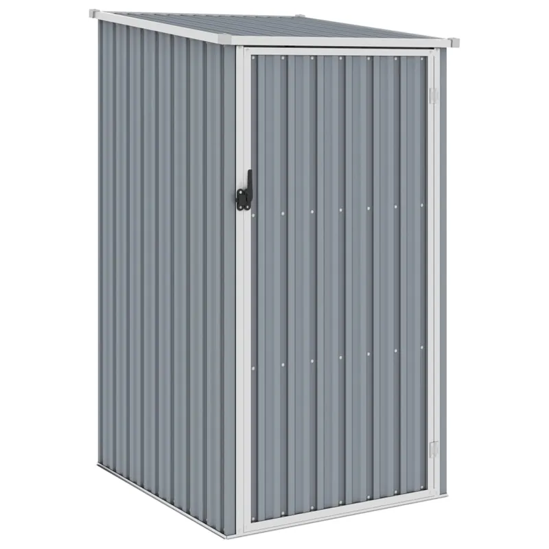 Capanno Porta Attrezzi da Giardino Grigio in Acciaio Zincato 87x98x159 cm