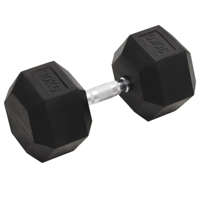 Manubrio 30 kg Ghisa Nero in Acciaio Cromato