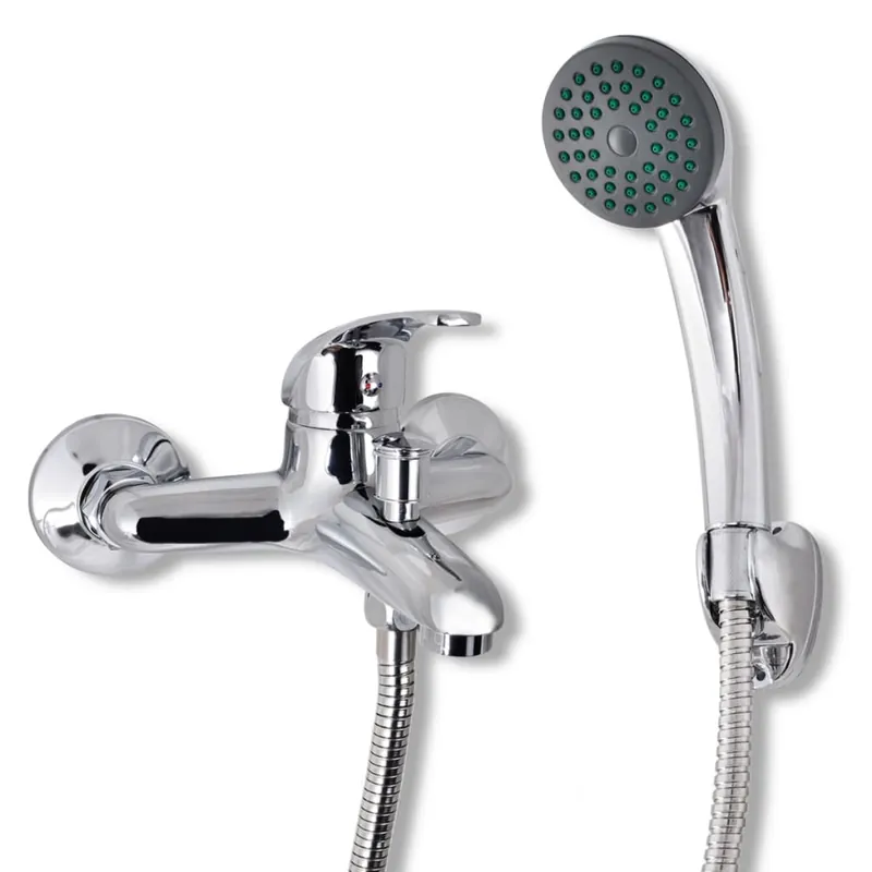 Rubinetto Miscelatore per Bagno e Doccia Cromo in Zinco con Kit di Montaggio