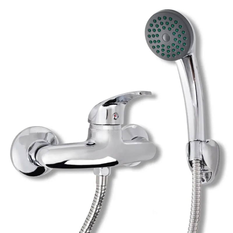 Rubinetto Miscelatore per Bagno e Doccia Cromo Lega di Zinco con Kit Montaggio
