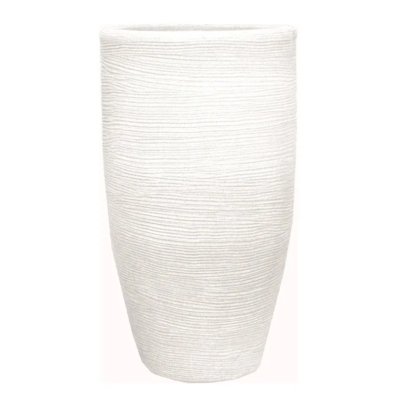 Tronco conico alto rigato Shabby perla